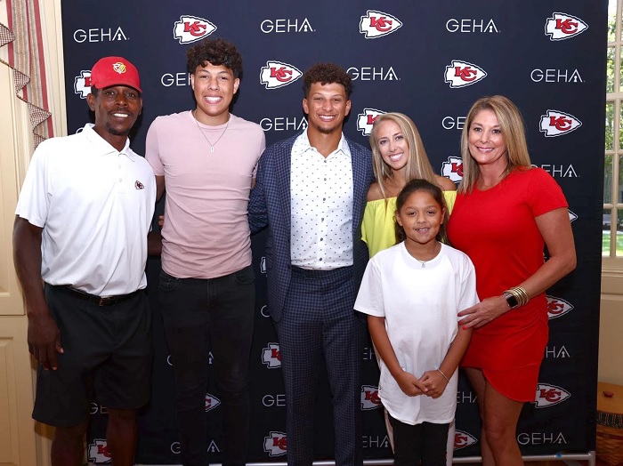 Patrick Mahomes Family Celebrate Hall of Fame Induction